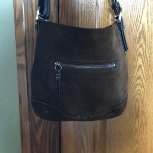 Suede Coach hobo